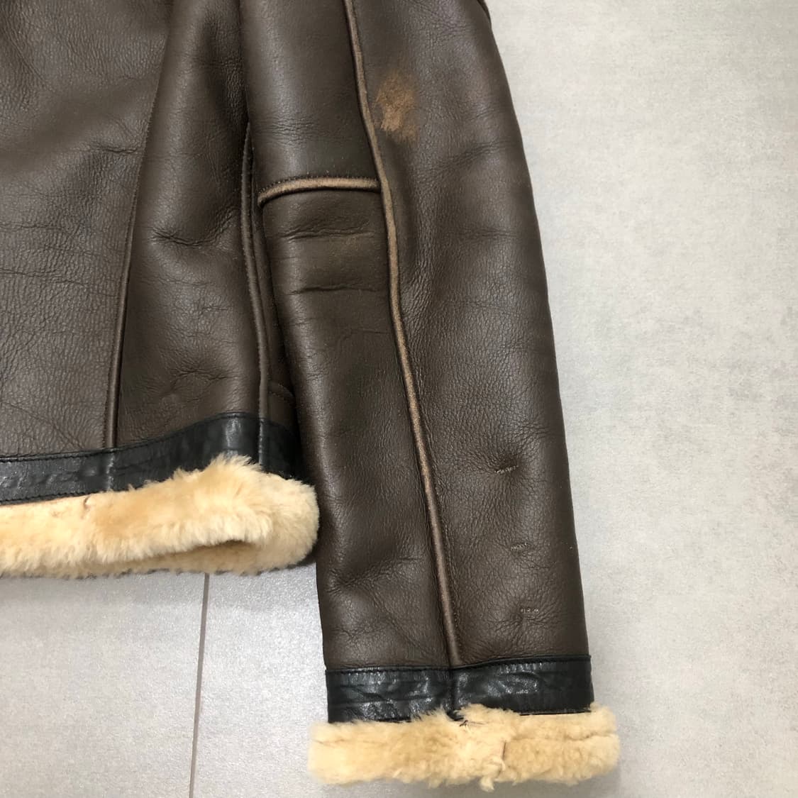 양털 무스탕 양모 양가죽 램스킨 레더 무통 무톤 자켓 105 상품이미지8