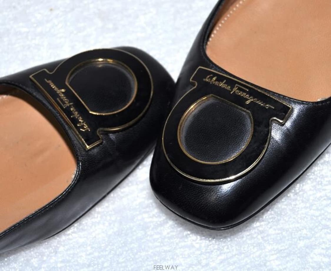 페레가모/여성플랫간치니가죽구두(사이즈230)정품 상품이미지5