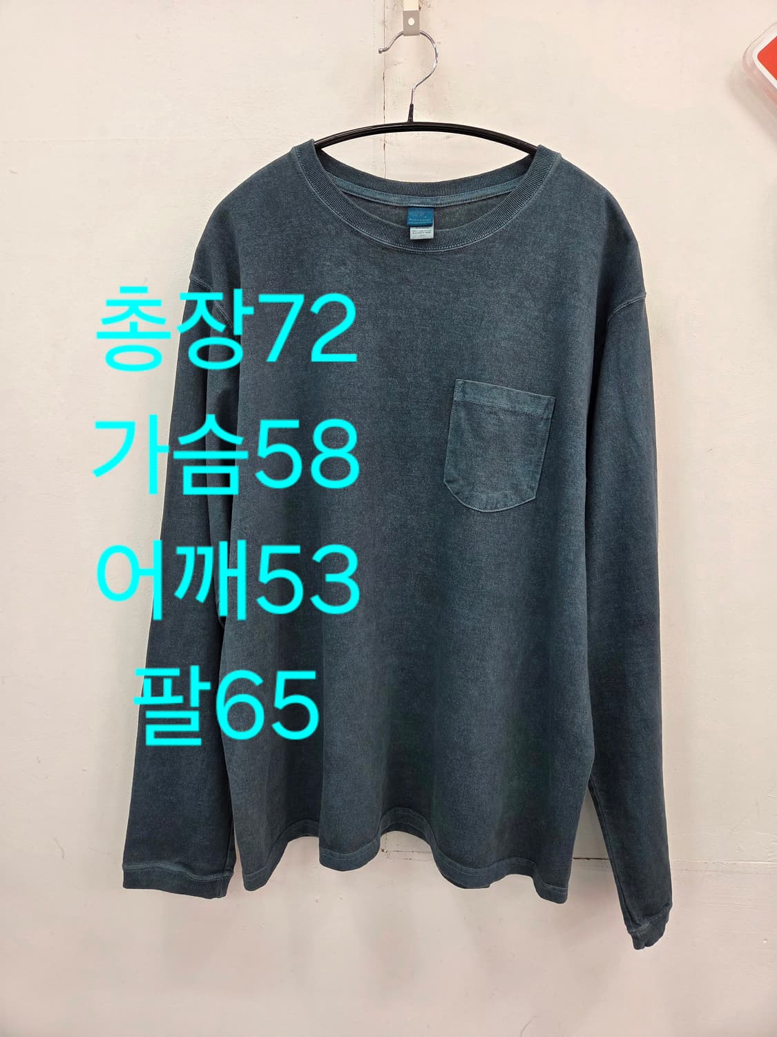 XL 굿온 일본 포켓 워싱 긴팔 티셔츠 상품이미지1