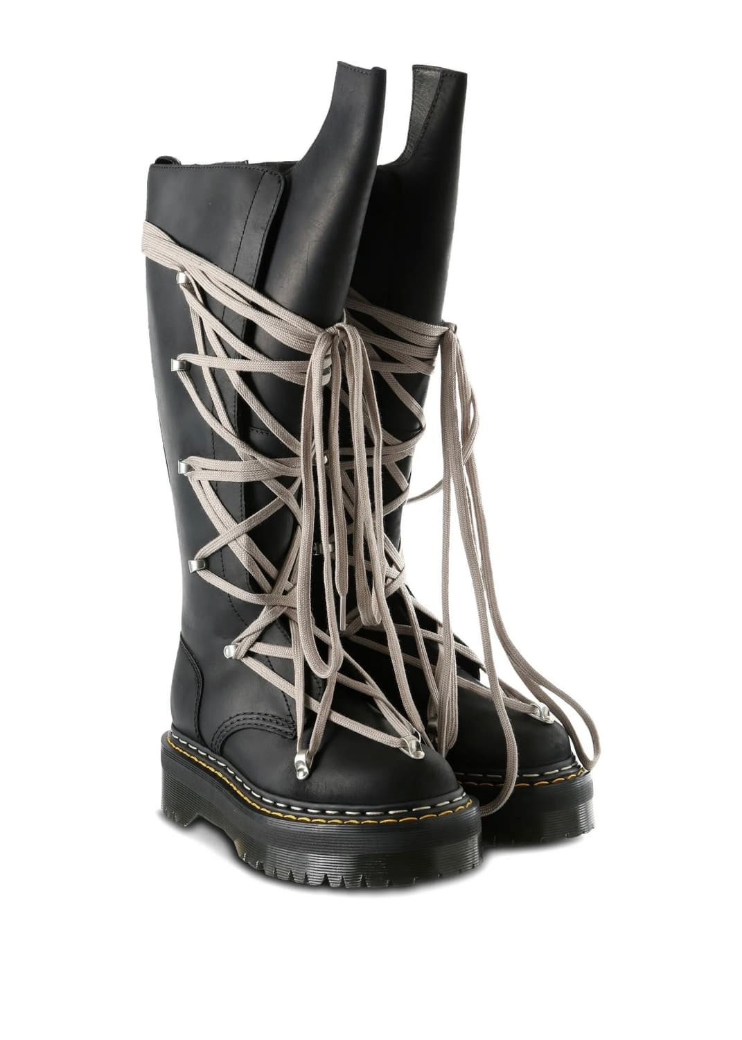 (새상품) 릭오웬스 닥터마틴 1B40 쿼드솔 펜타레이스부츠 상품이미지1
