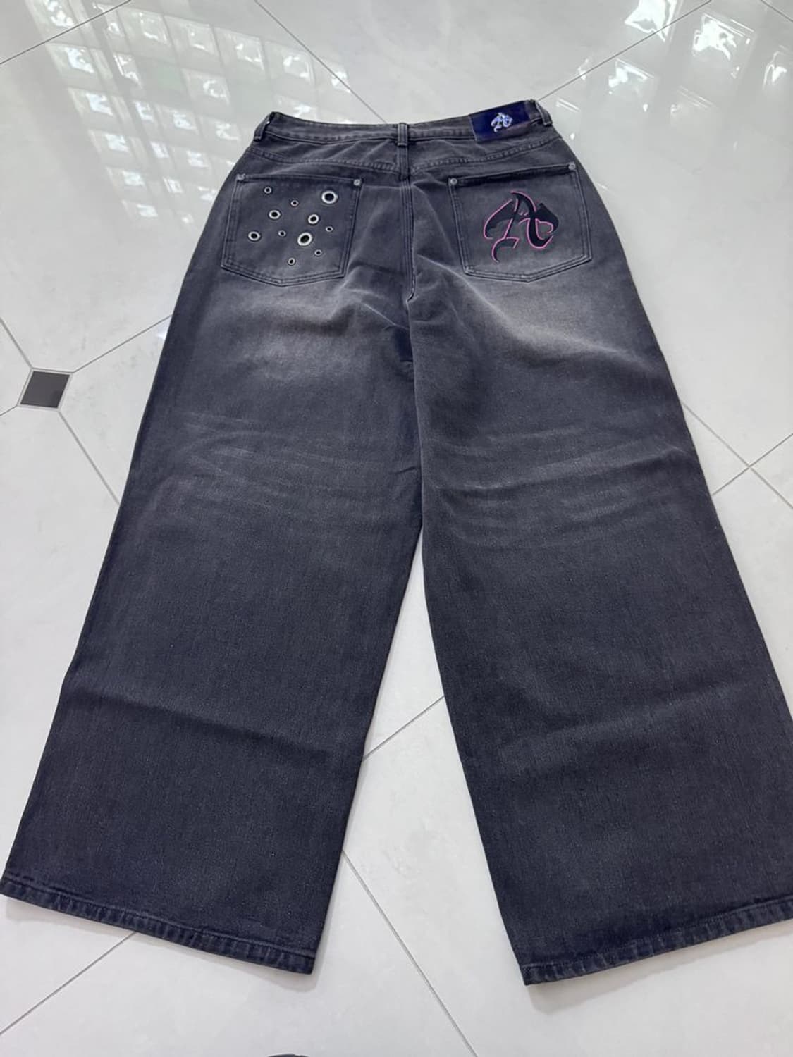 EYELET BAGGY DENIM 아일렛 배기 데님 상품이미지4