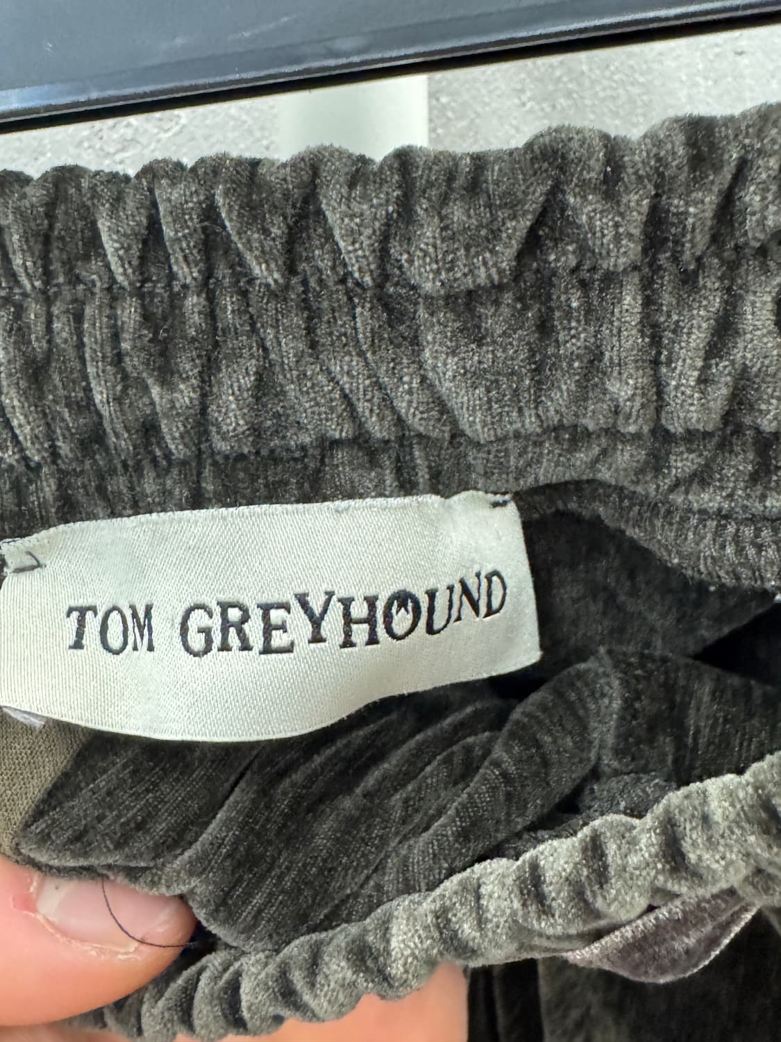 톰그레이하운드 벨벳 와이드 팬츠 S 상품이미지3