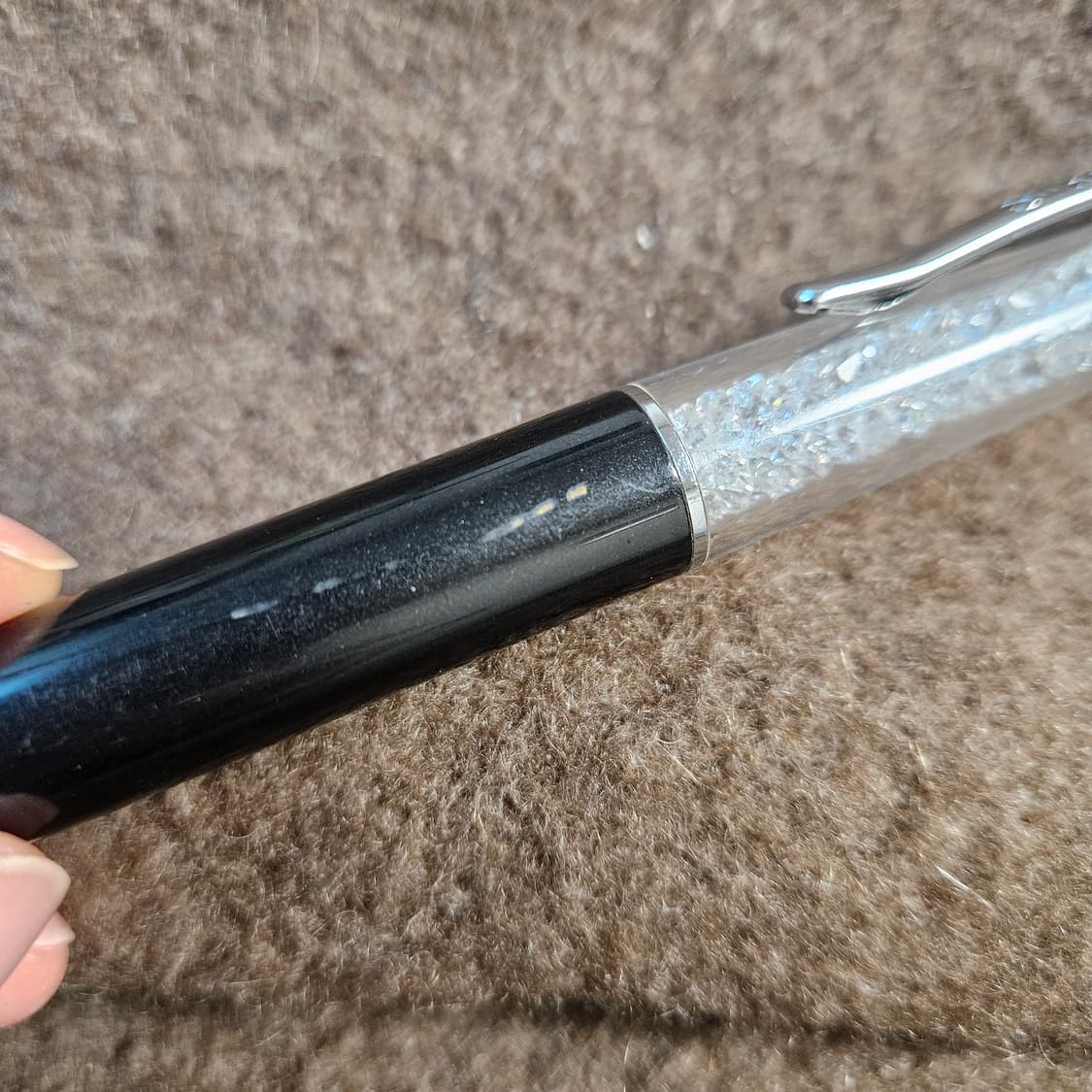 스와로브스키 정품 블랙 크리스탈 장식 볼펜 상품이미지4