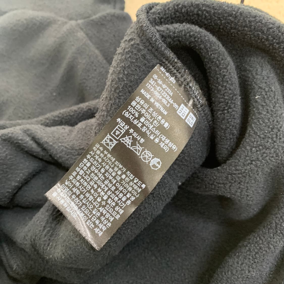 유니클로 후리스 하프집업 오버사이즈 풀오버(XL/블랙)신칠라 플리스 상품이미지7