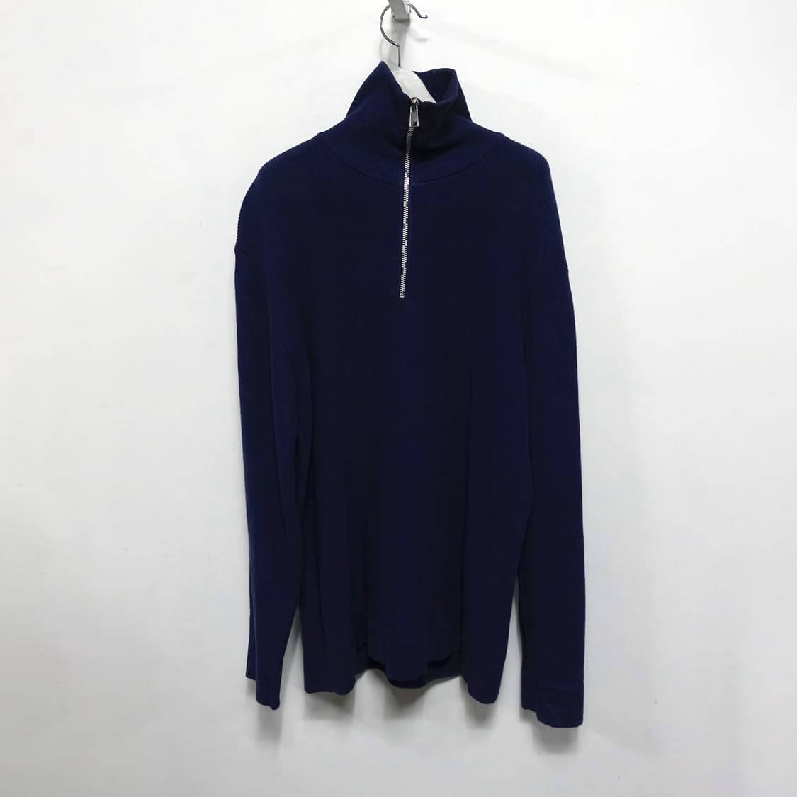 [L] ZARA 자라 네이비 반집업 니트 상품이미지2