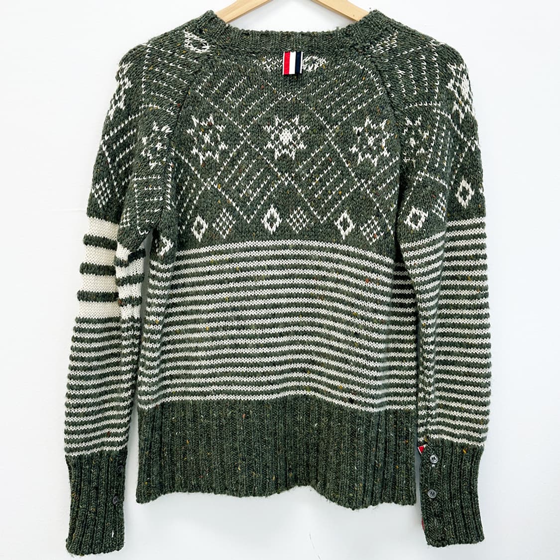 톰브라운 울 100% 페어아일 니트 스웨터 파워 정품 여성 1 상품이미지4