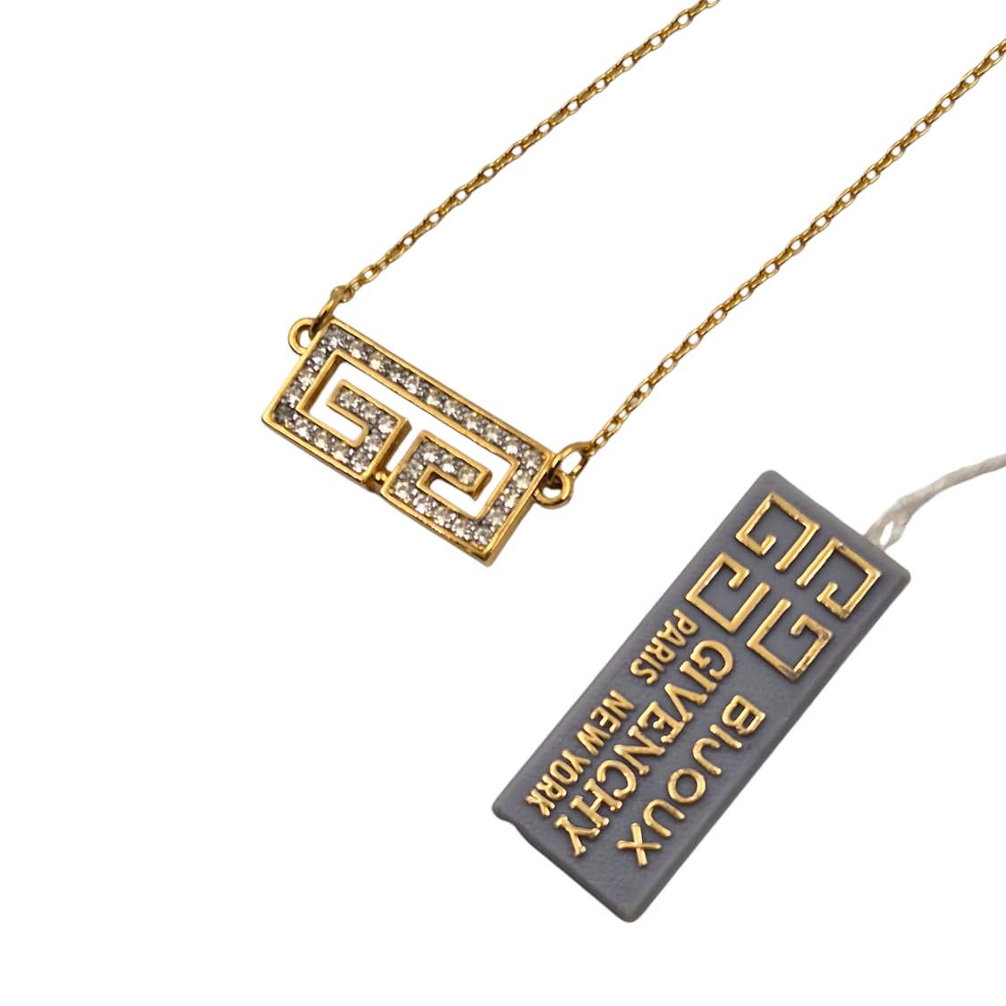 80s 지방시 비쥬 라인 G로고 파베 목걸이 상품이미지3