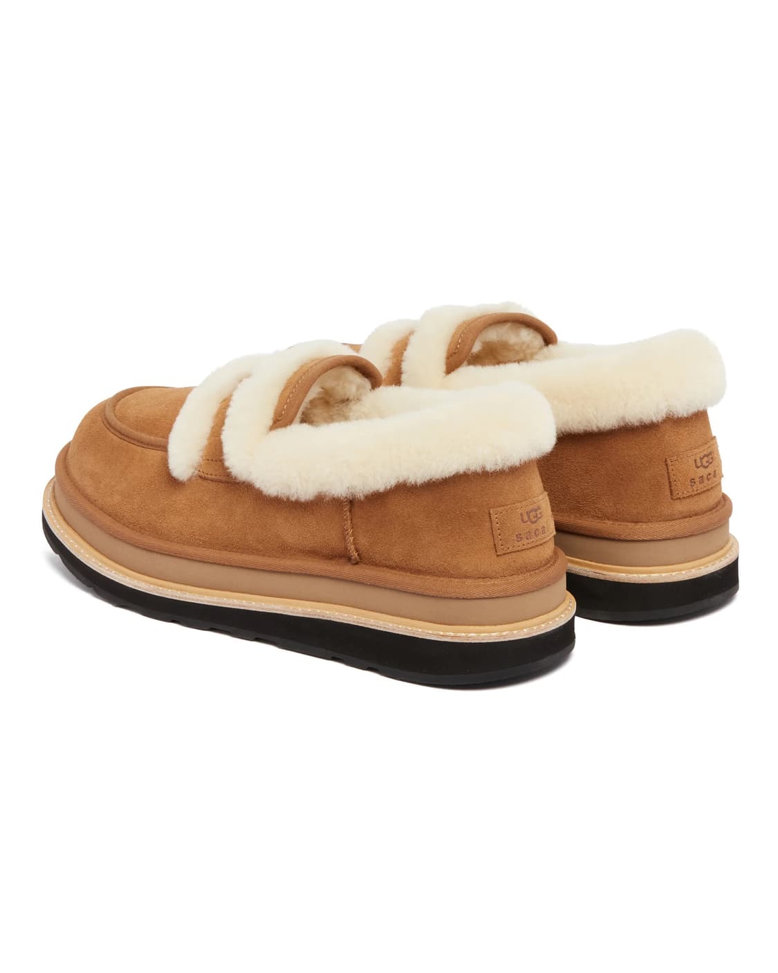 UGG X sacai Loafer Chestnut 소가죽 양모 로퍼 상품이미지4