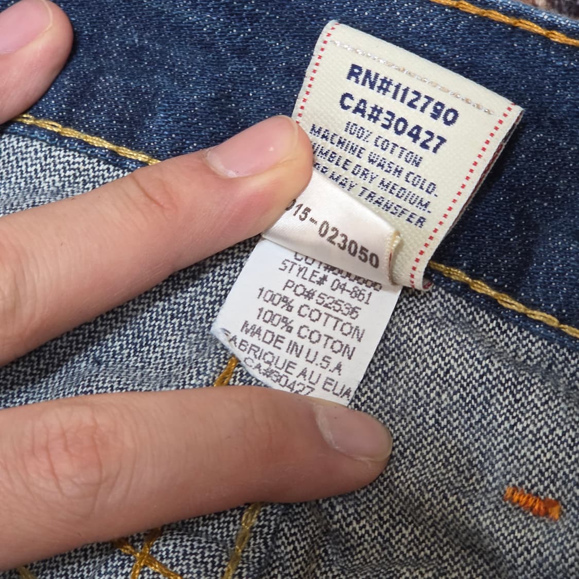 트루릴리전 LOGAN 버튼플라이 진청 데님 팬츠 상품이미지9