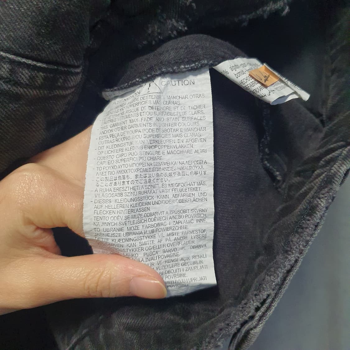 자라 블랙  데미지 워싱 청자켓  상품이미지6