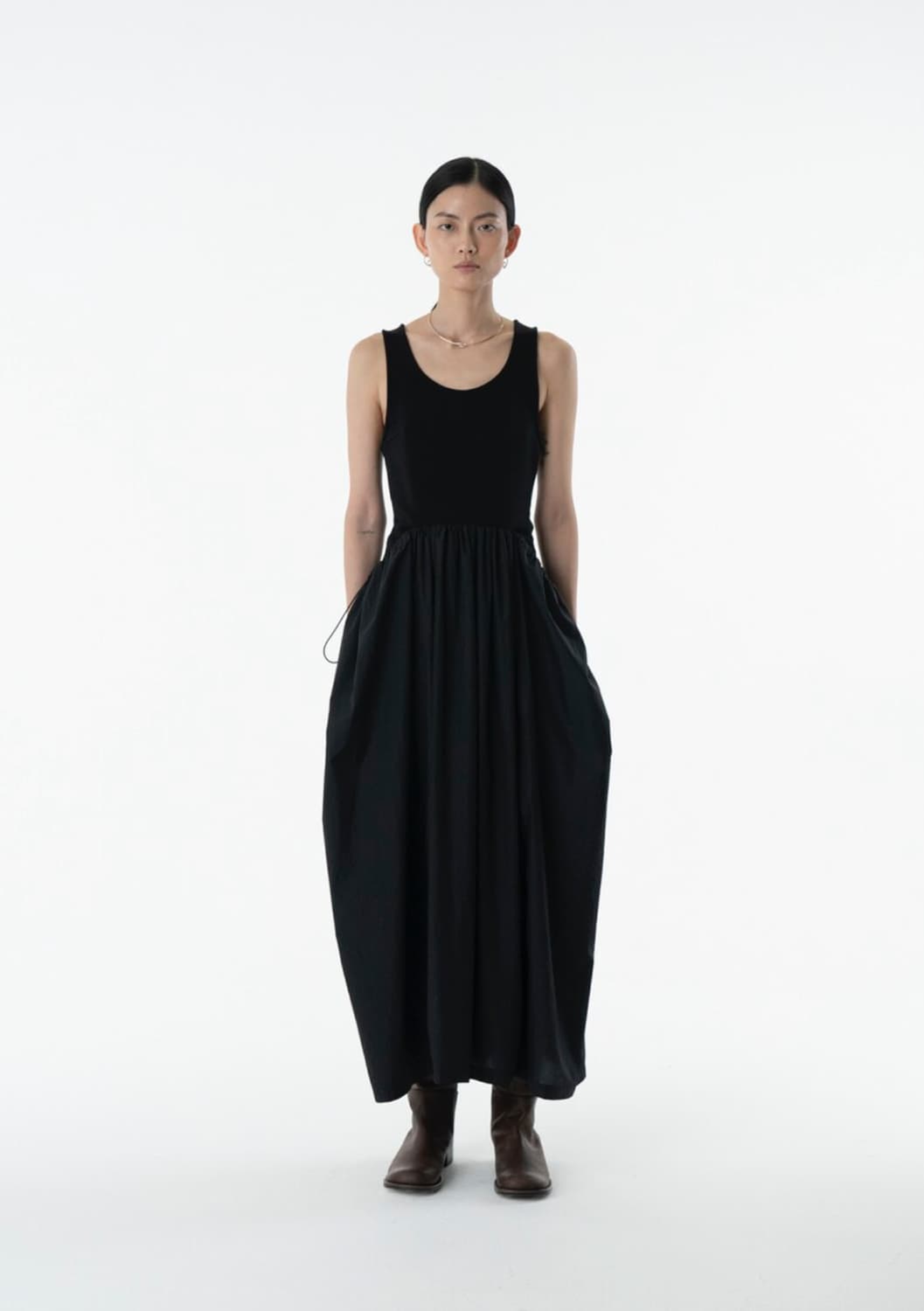 아모멘토 - SHEER JERSEY DRESS(정가 189,000원) 상품이미지1