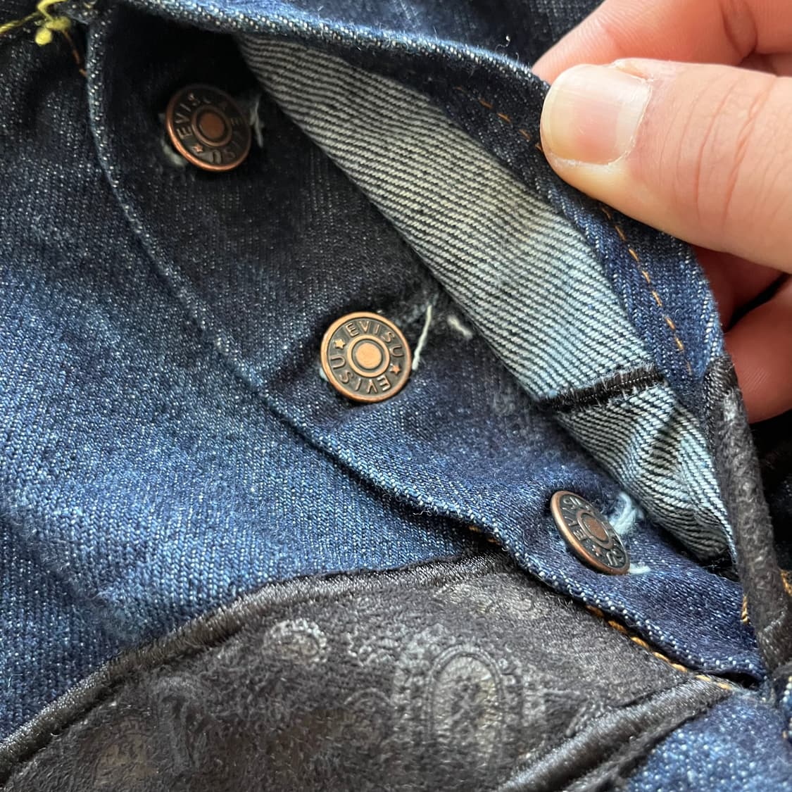 Evisu . 에비수 재팬 페이즐리 다이콕 데님팬츠 상품이미지4