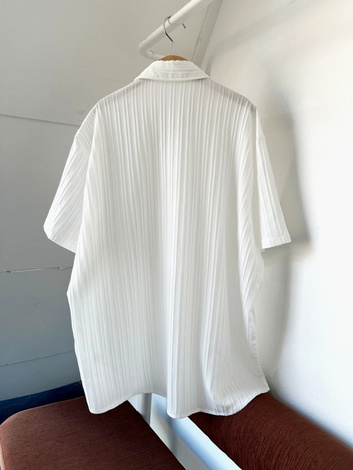 Pleats design high count poly shirt 상품이미지6