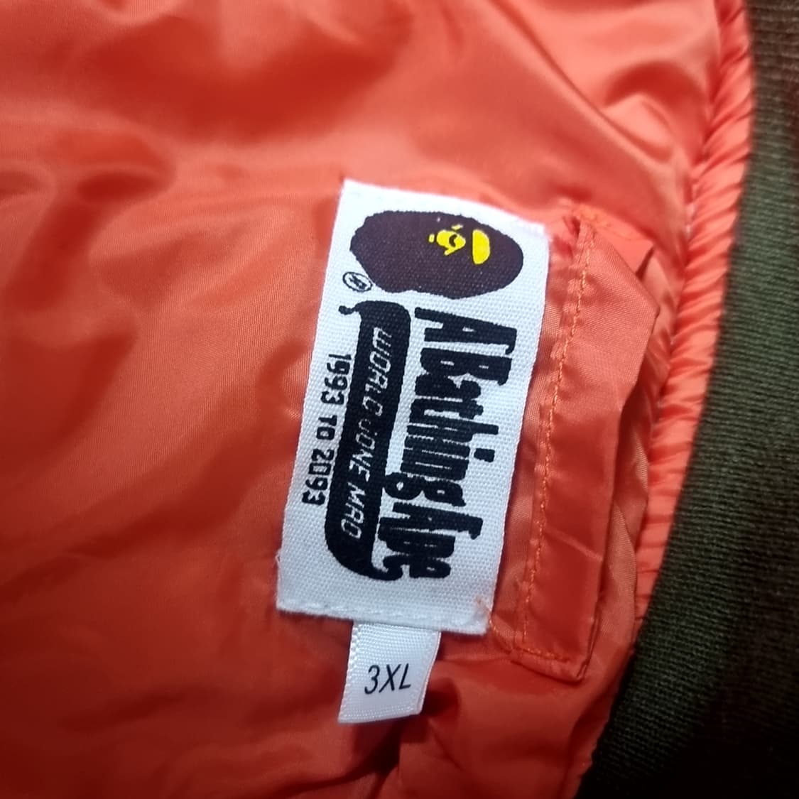 베이프 x OVO 콜라보 봄버 자켓 카키 ma-1 (100) 상품이미지4