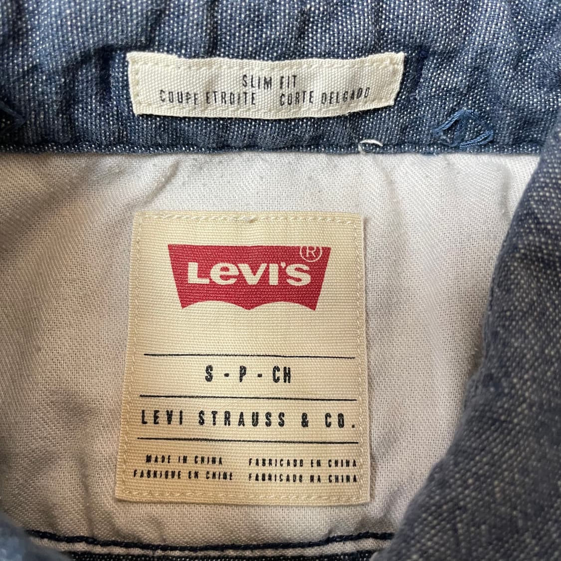 리바이스 원포켓 자수 슬림핏 긴팔 셔츠 90 상품이미지4