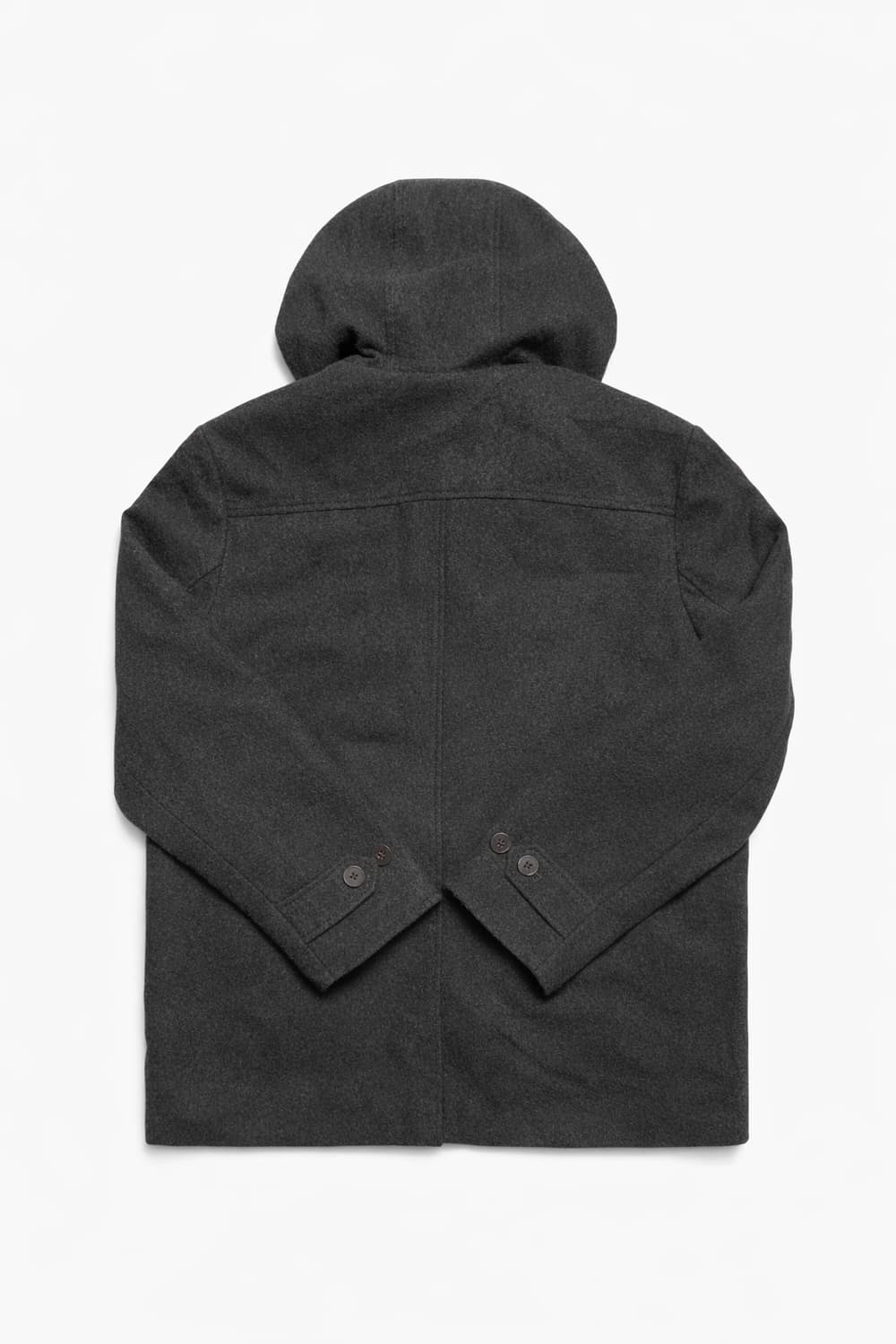 JPN 일본 빈티지 GAP 울 블렌드 멜톤 후드 더플코트 떡볶이코트 M 상품이미지2