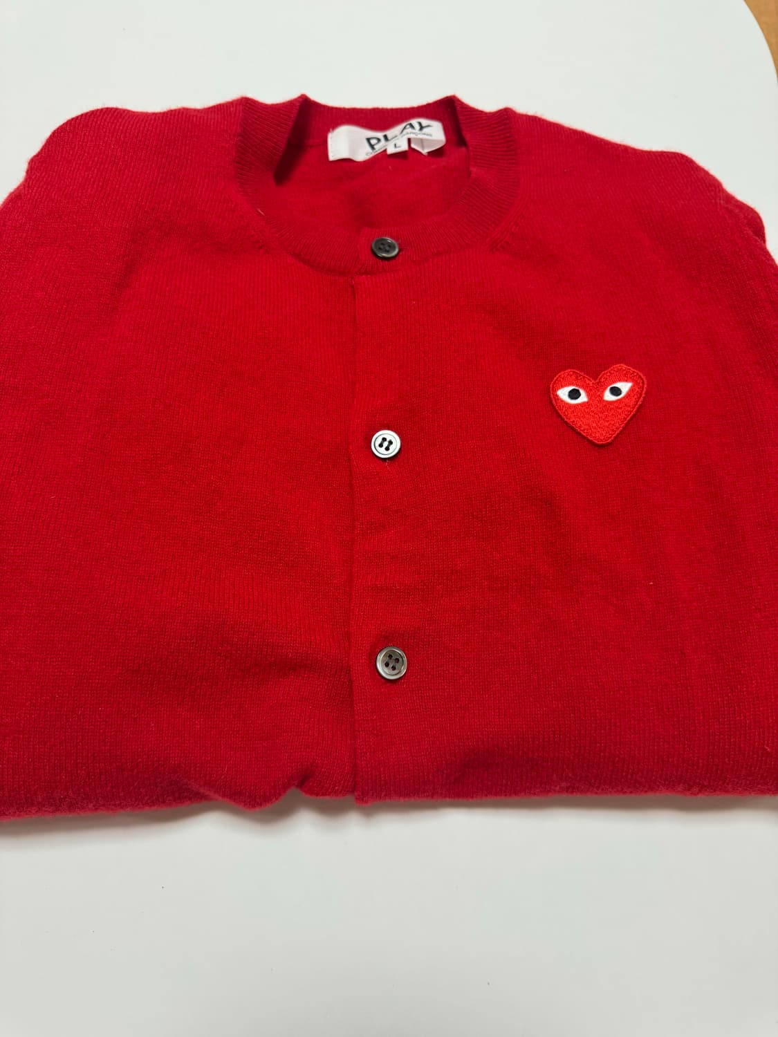 꼼데가르송 레드가디건 L 상품이미지1