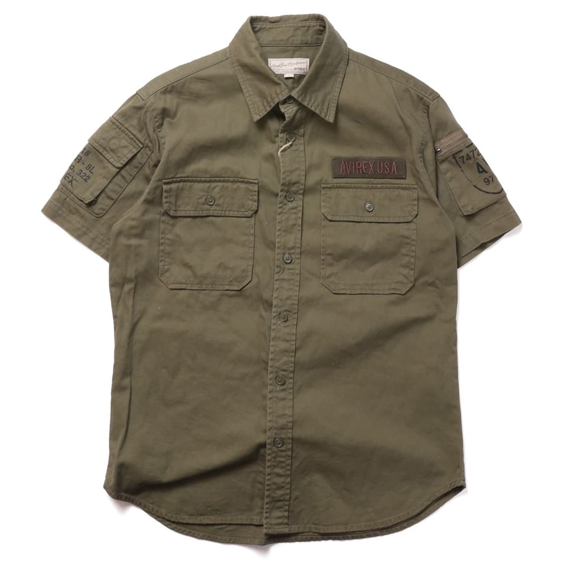 아비렉스 Avirex Half Sleeve Embroidered Shir 상품이미지1