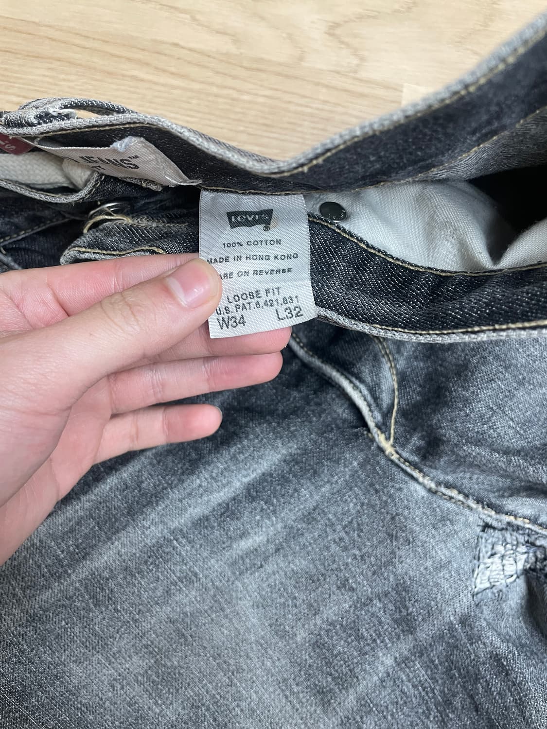 (34x32) 리바이스 엔지니어드진 흑청 상품이미지3