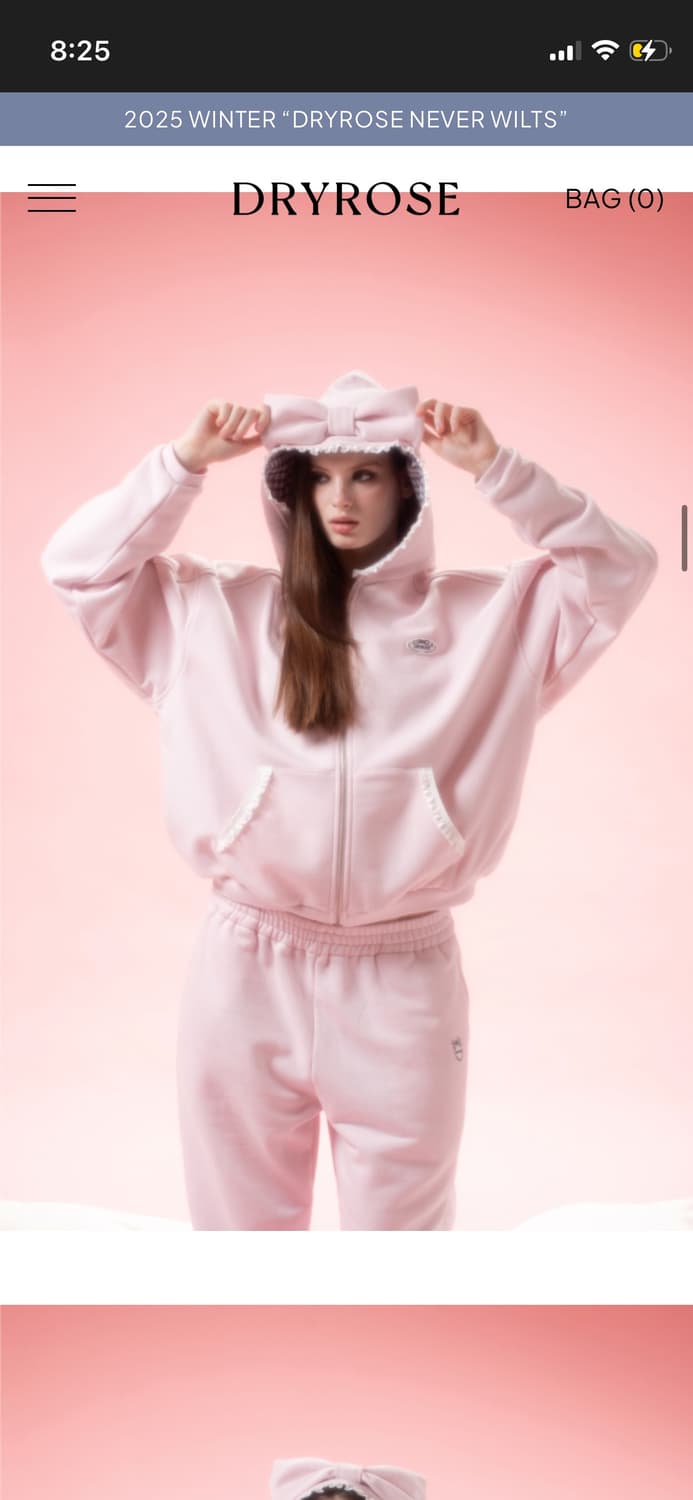 드라이로즈 빅 리본 후드집업 상품이미지3