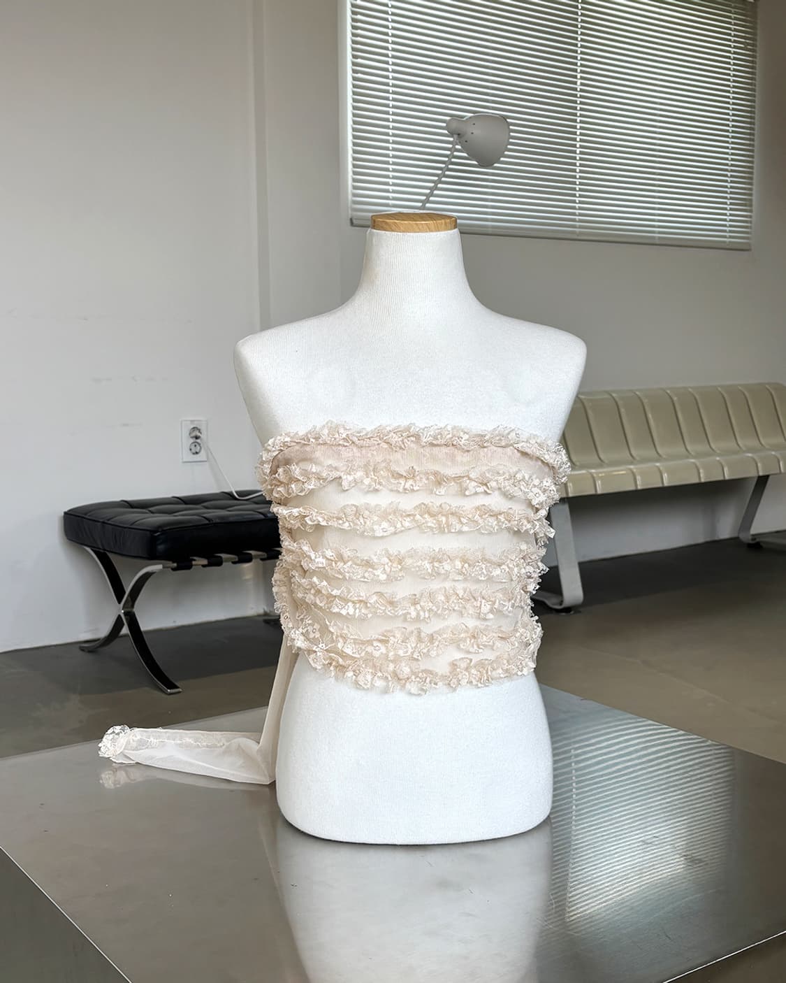 can can frill trimming mesh scarf 상품이미지1