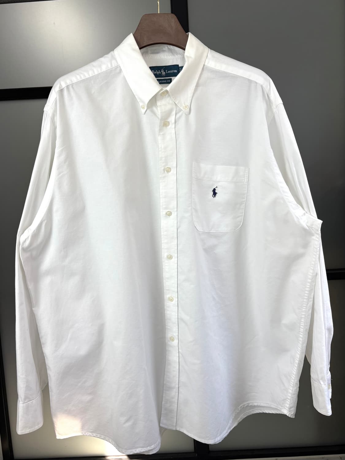  [4XL]POLO 화이트 옥스포드 긴팔셔츠  상품이미지3