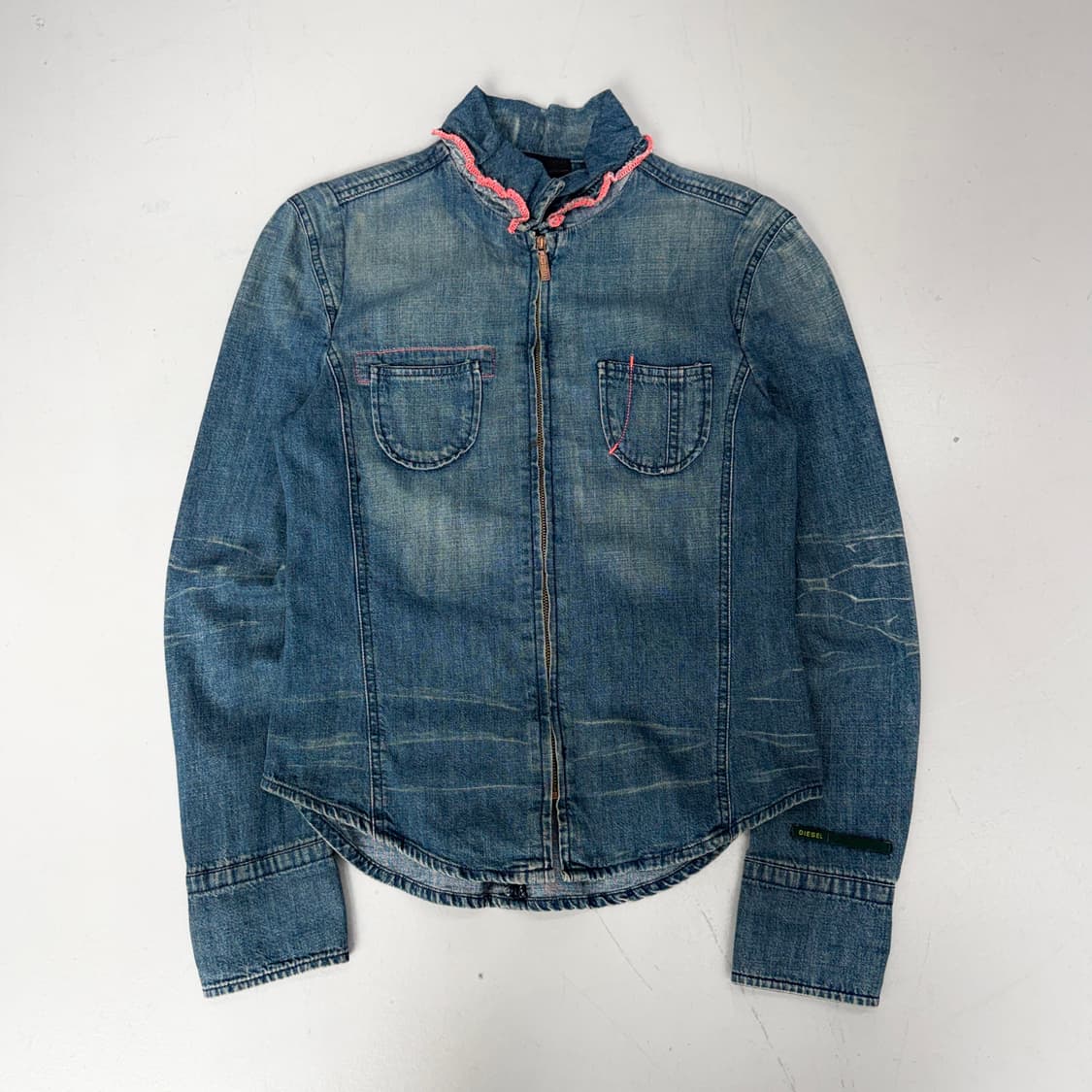 디젤 딱붙 데님 셔츠형 집업 상품이미지2