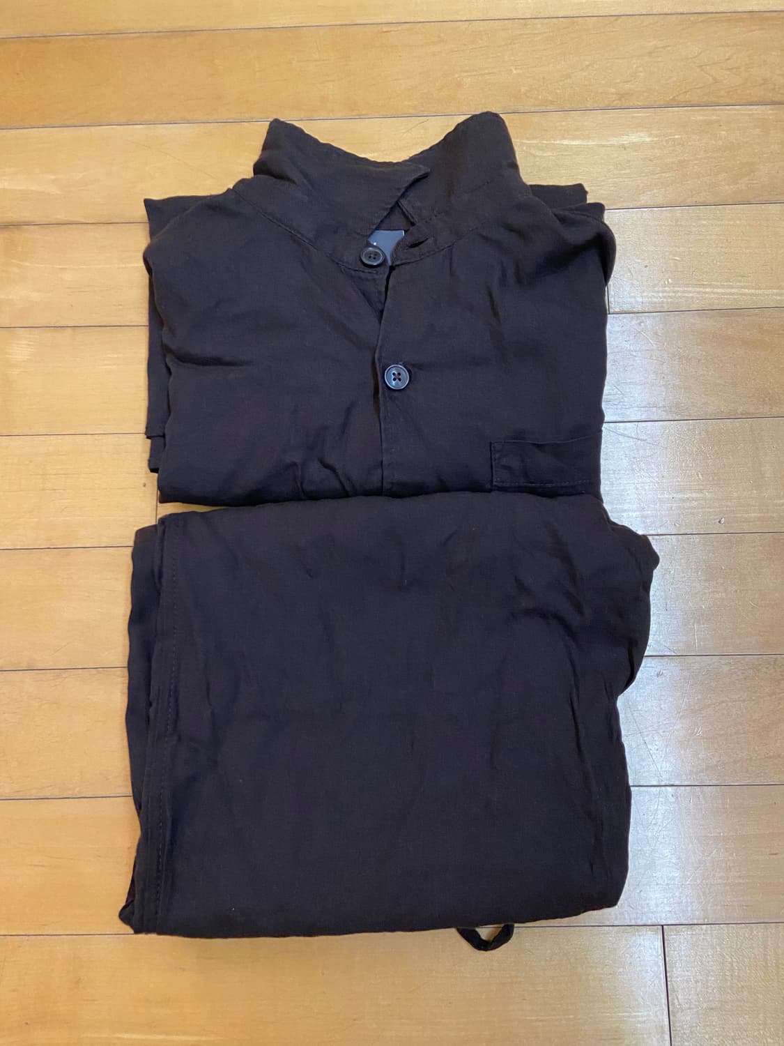 H&M 코튼 블렌드 파자마 셔츠 &팬츠 XS 상품이미지2