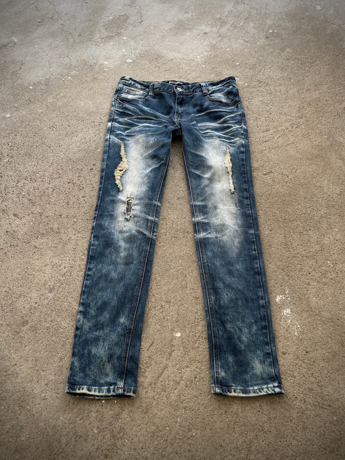 (Remake)patchwork check slim jeans 상품이미지1