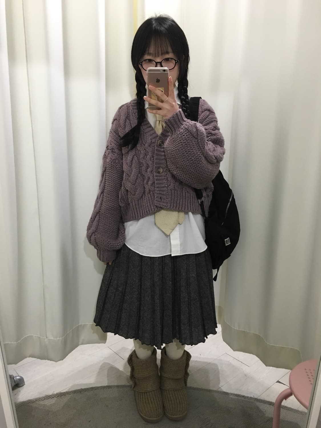 타로밀크티 꽈배기 가디건 상품이미지1