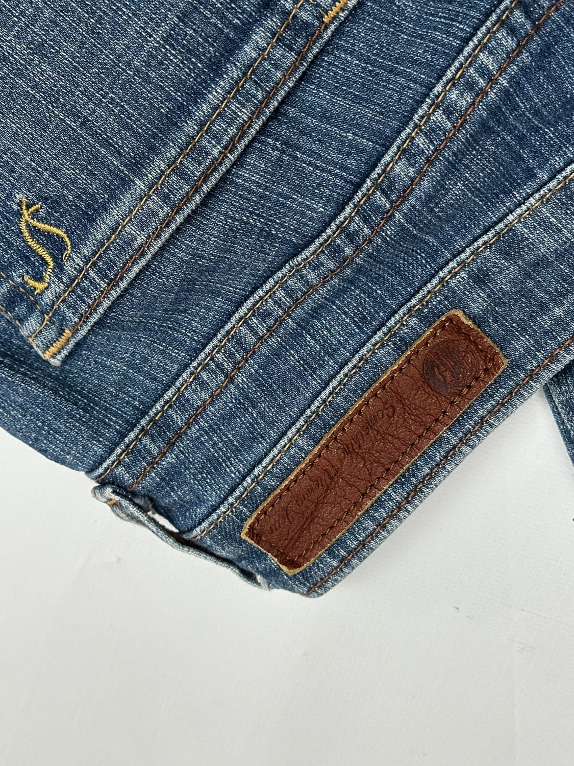 ⭐️SOMETHIN6 에드윈 중청 y2k 빈티지 워싱 부츠컷 데님⭐️ 상품이미지7