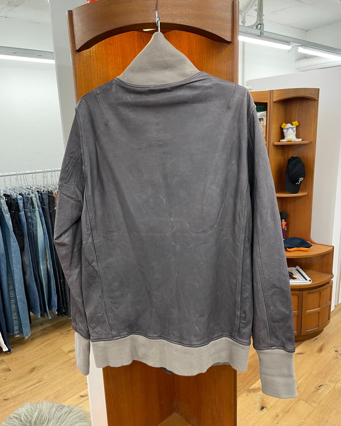 sisii 시시 레더 블루종 자켓 상품이미지5