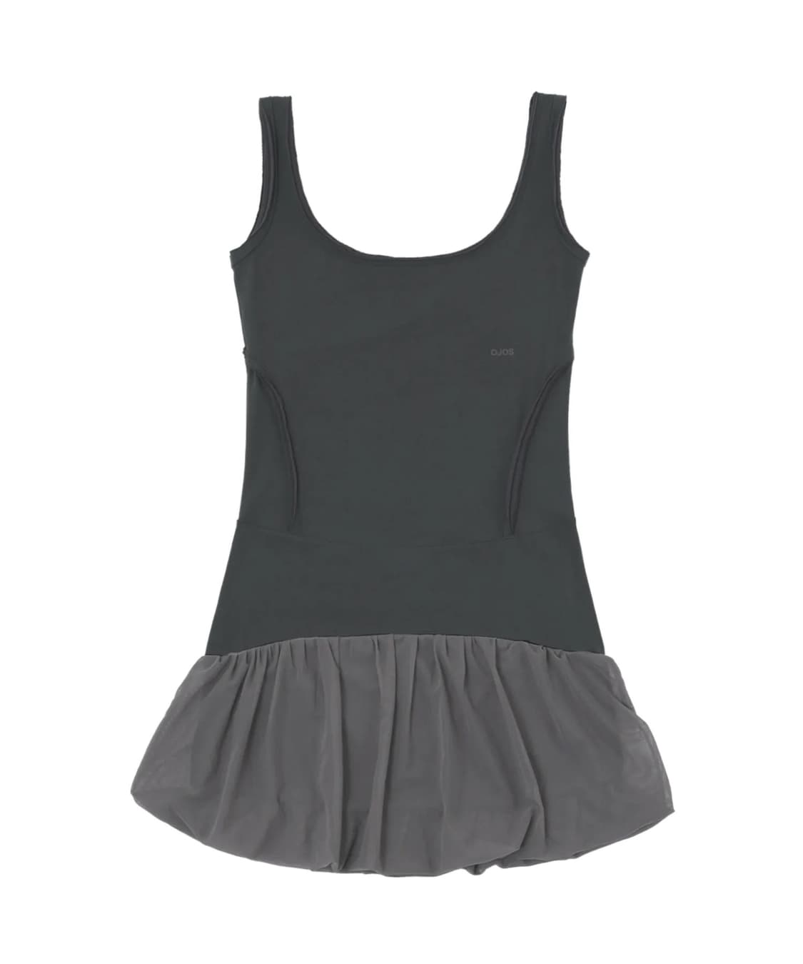 Ojos Double Layered Dress / Charcoal 상품이미지4