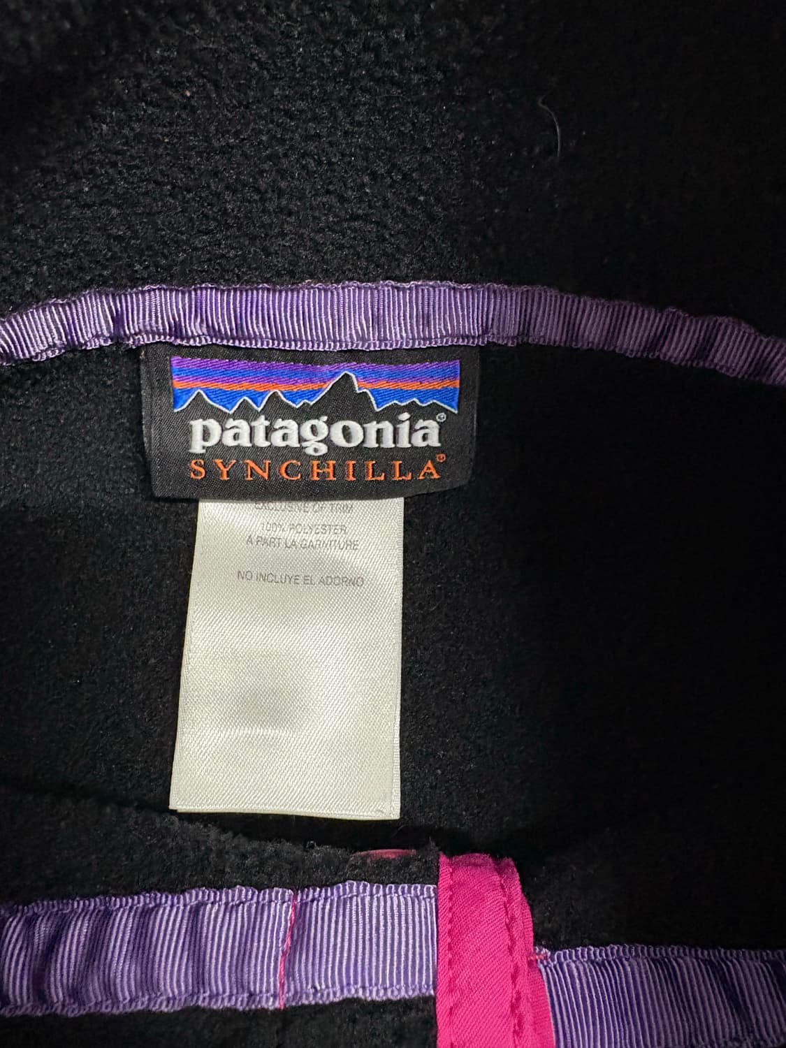 빈티지 파타고니아 신칠라 스냅티 블랙/핑크 우먼즈S 상품이미지5