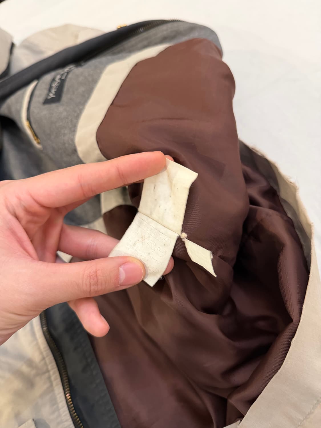 90s YSL 입생로랑 블루종 사파리 자켓 베이지 상품이미지7