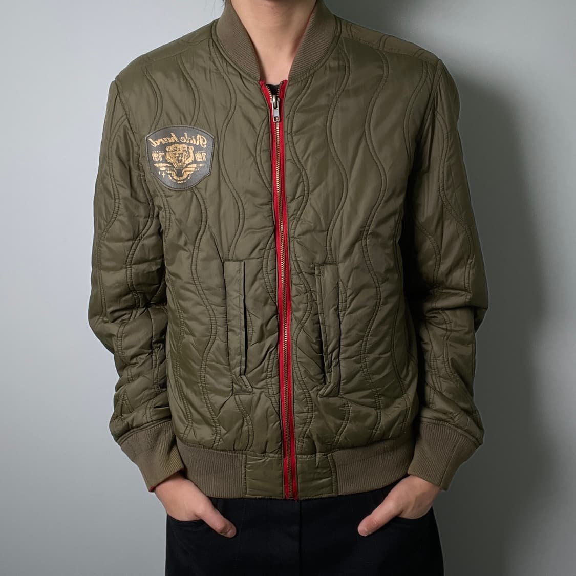 Diesel 디젤 리버시블 카키 퀄팅 봄버 자켓 M 상품이미지1