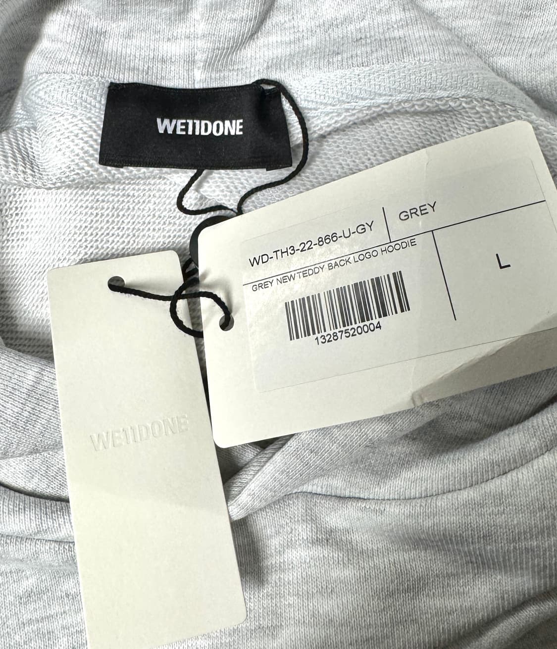 WE11DONE 웰던 테디베어 프린팅 오버핏 후드 스웻셔츠 L 상품이미지6