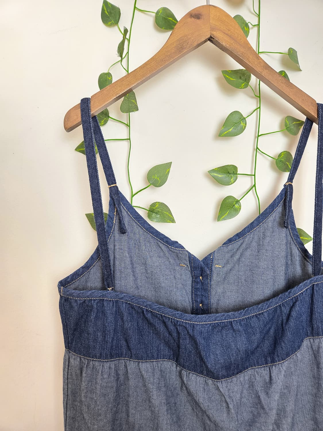 데님 버튼업 끈원피스 상품이미지5