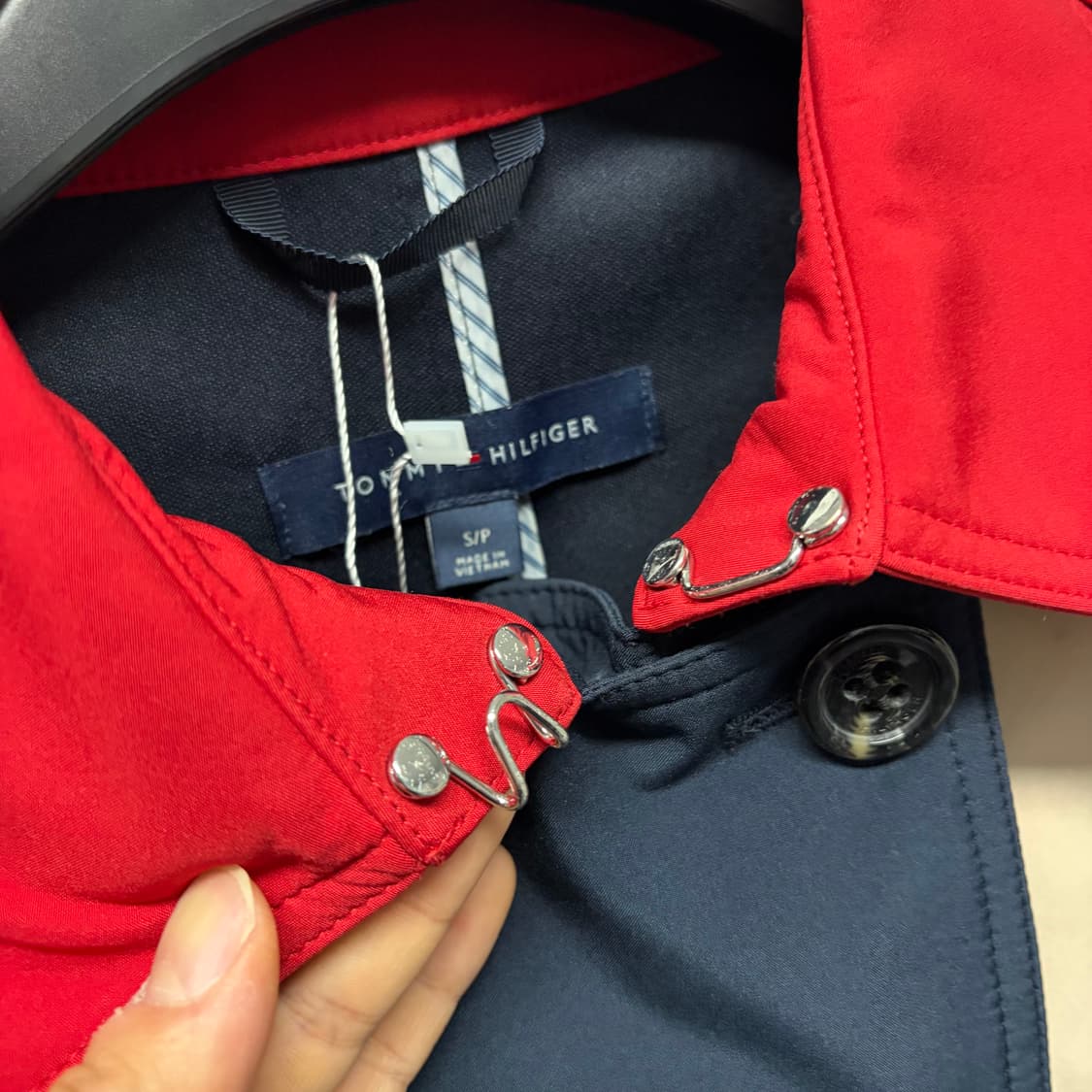 타미힐피거 컬러블록 트렌치 자켓 상품이미지5