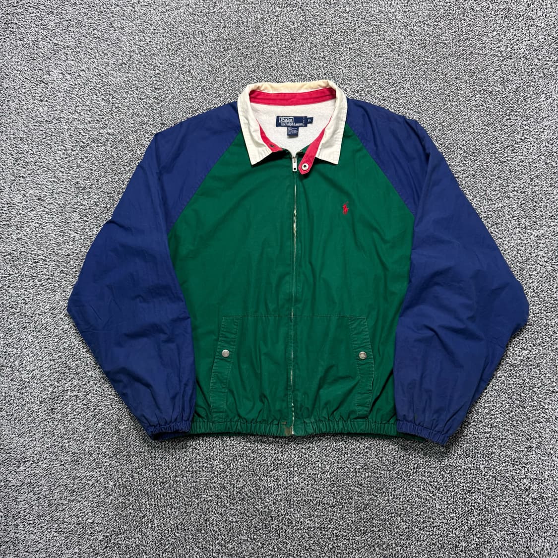 Name : 폴로 랄프로렌 90's 배색컬러 오버핏 블루종 자켓 :)  상품이미지1
