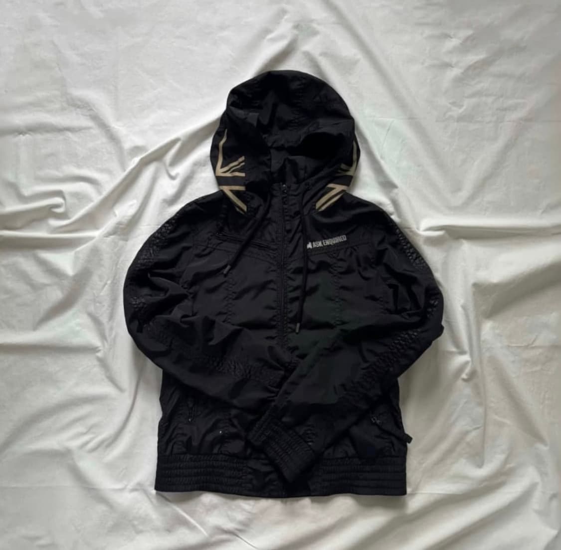 Ask 성조기 하이넥 셔링 바람막이 후드집업 y2K 스트릿 스포티 상품이미지1