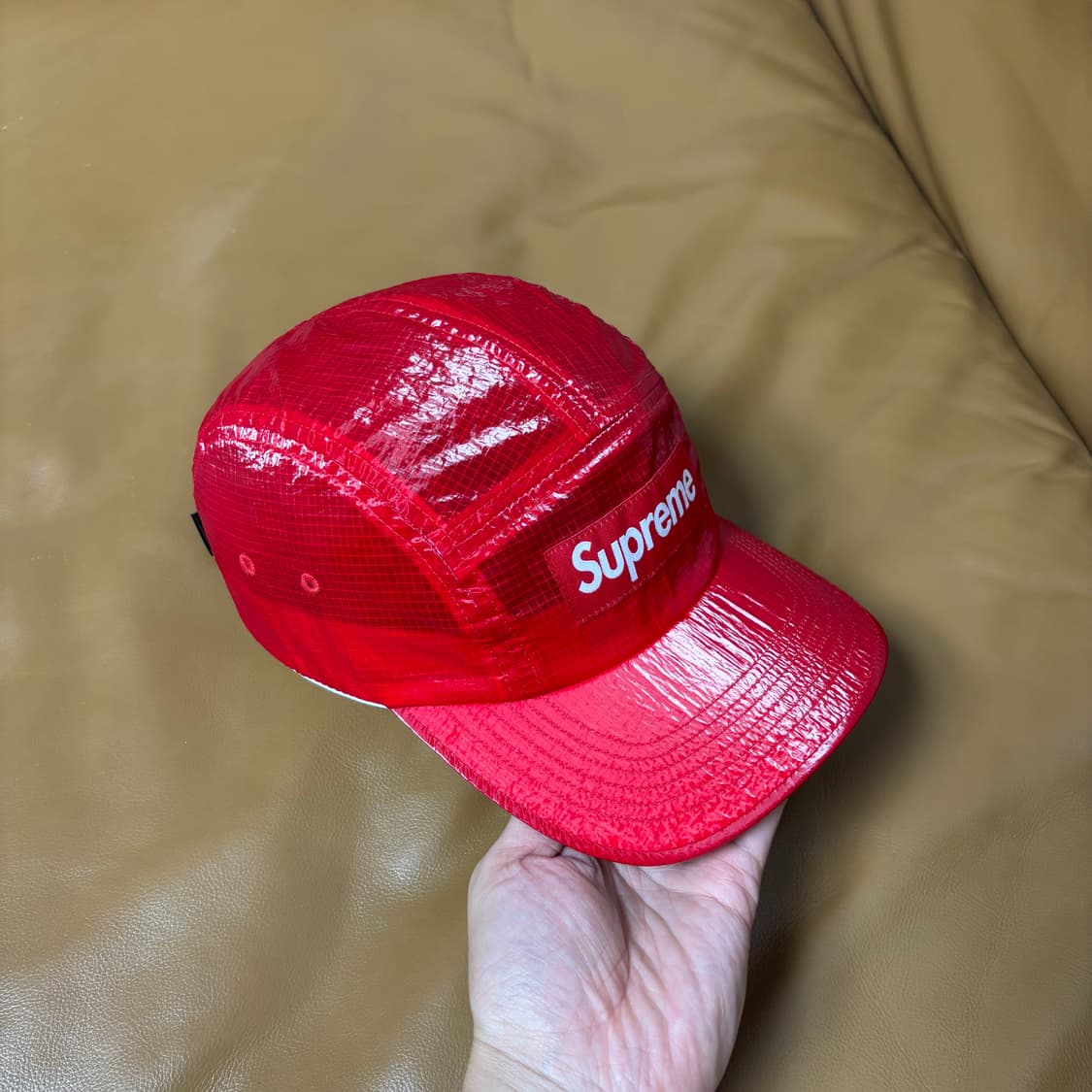 Supreme 슈프림 레드 캠프캡 모자 (Ripstop Red) 상품이미지3