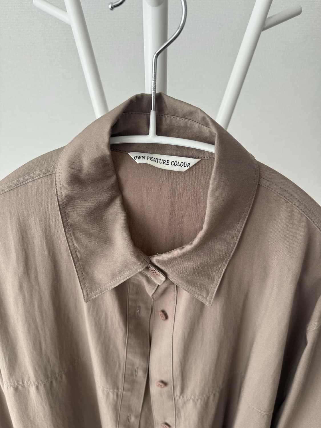 OWNFEATURECOLOUR 루즈핏 셔츠 브라운 상품이미지3
