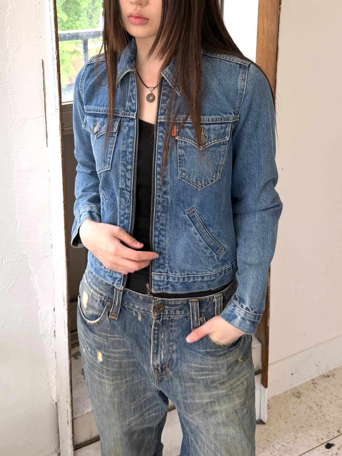 리바이스 오렌지탭 집업 트러커 데님자켓 상품이미지5