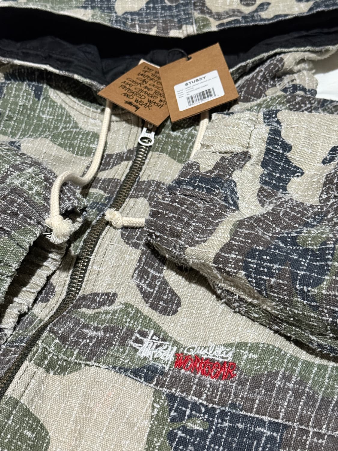 스투시 워크 자켓 카모 캔버스 니들펀치 울랜드 카모 자켓 (새제품) 상품이미지8