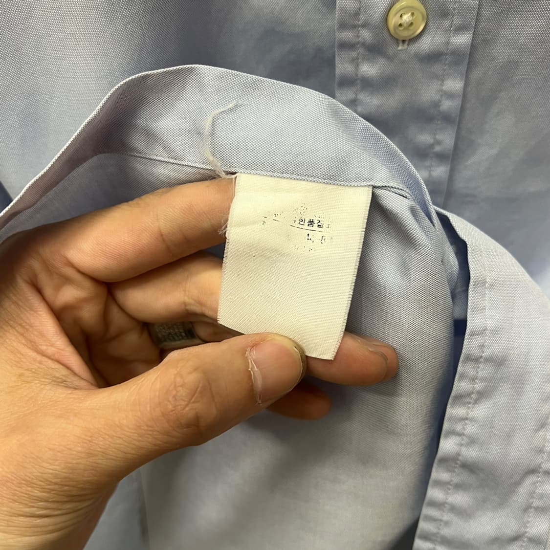 폴로 랄프로렌 커스텀핏 스카이 블루 반팔 드레스 셔츠 L~XL 상품이미지4