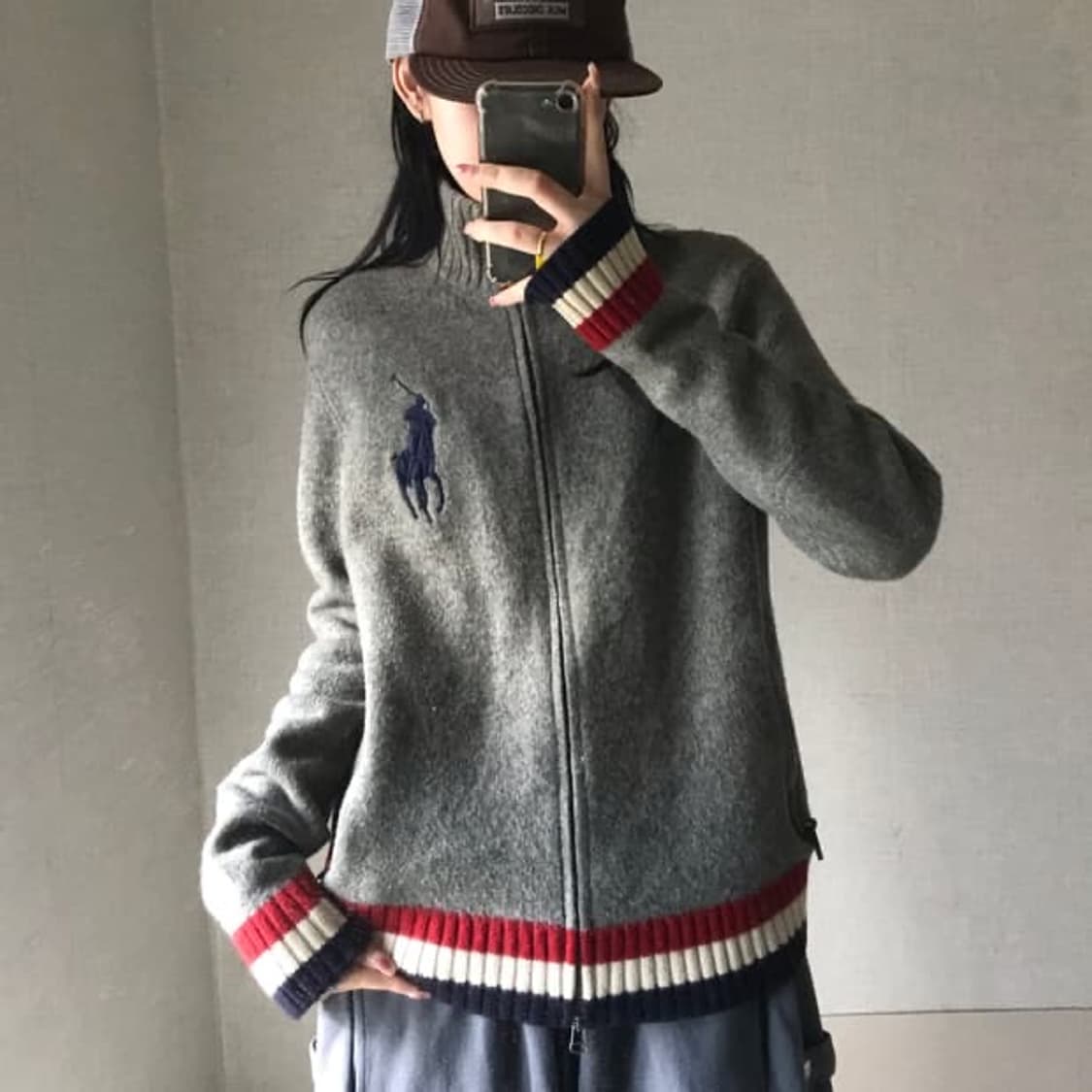 폴로 빅포니 니트집업 상품이미지1