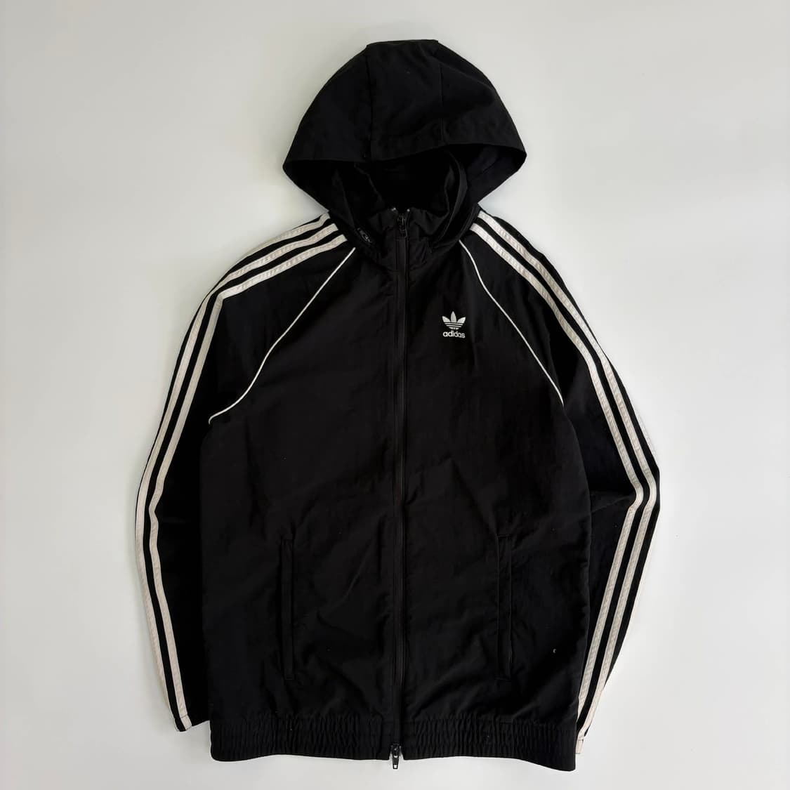아디다스 신형 SST 블랙 윈드브레이커 자켓 바람막이 희귀져지(XS) 상품이미지2