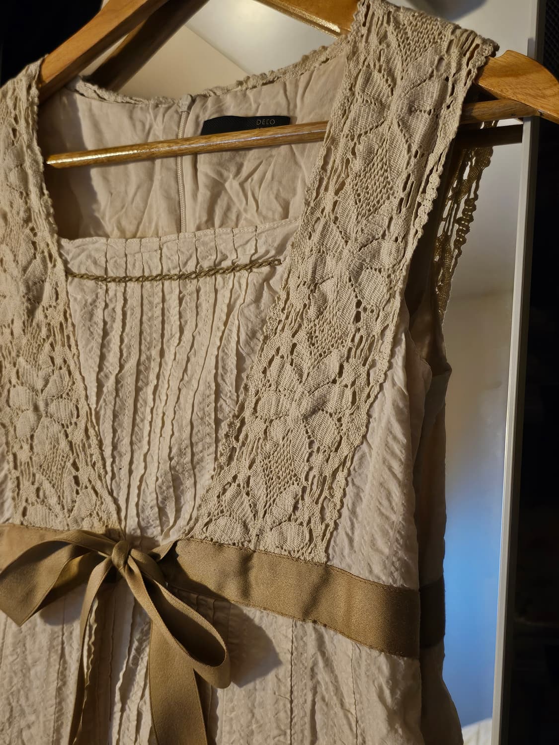 모리걸 베이지 크로쉐 원피스 상품이미지2