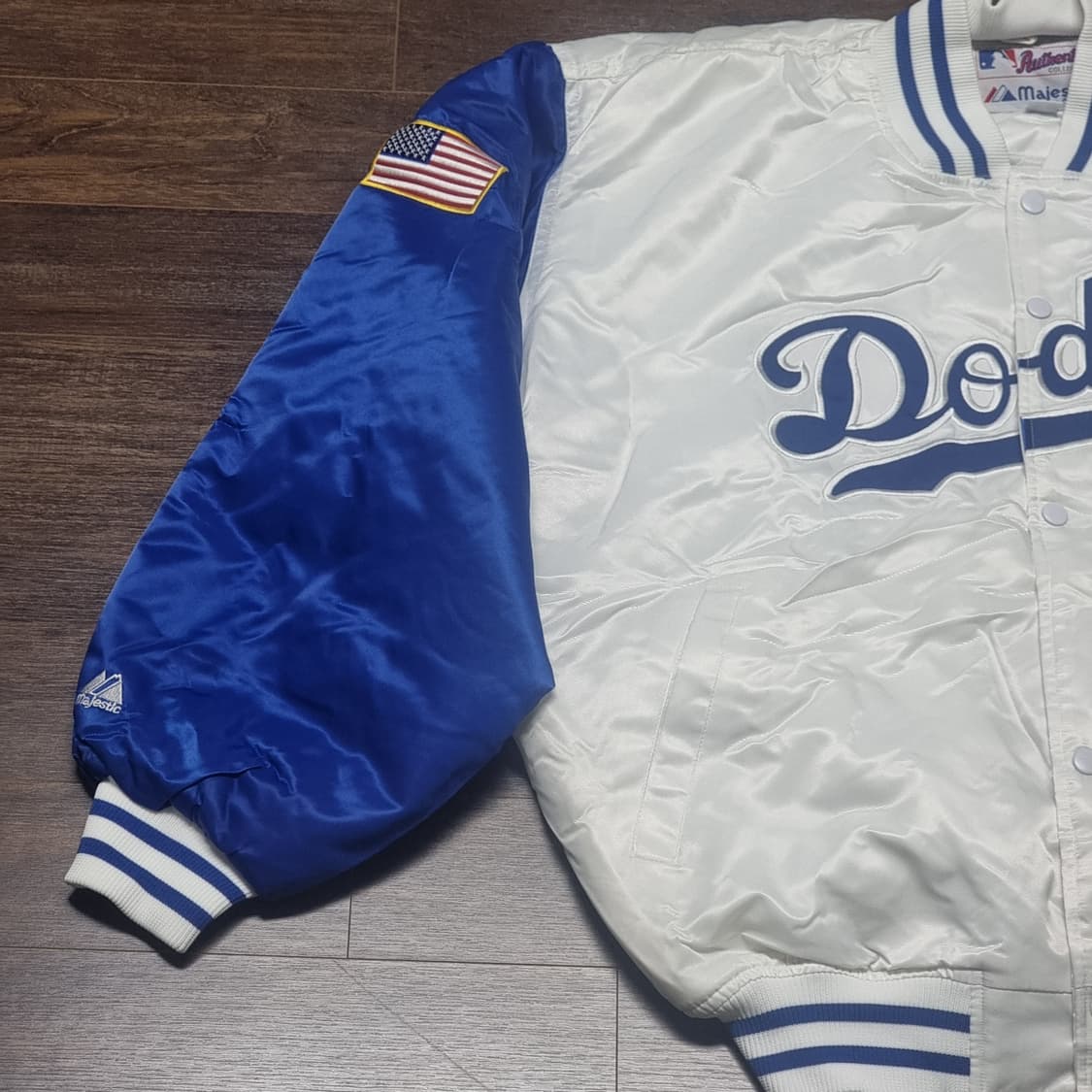 [L] MLB 올드스쿨 LA 다저스 마제스틱 정품 바시티 자켓 점퍼 상품이미지2